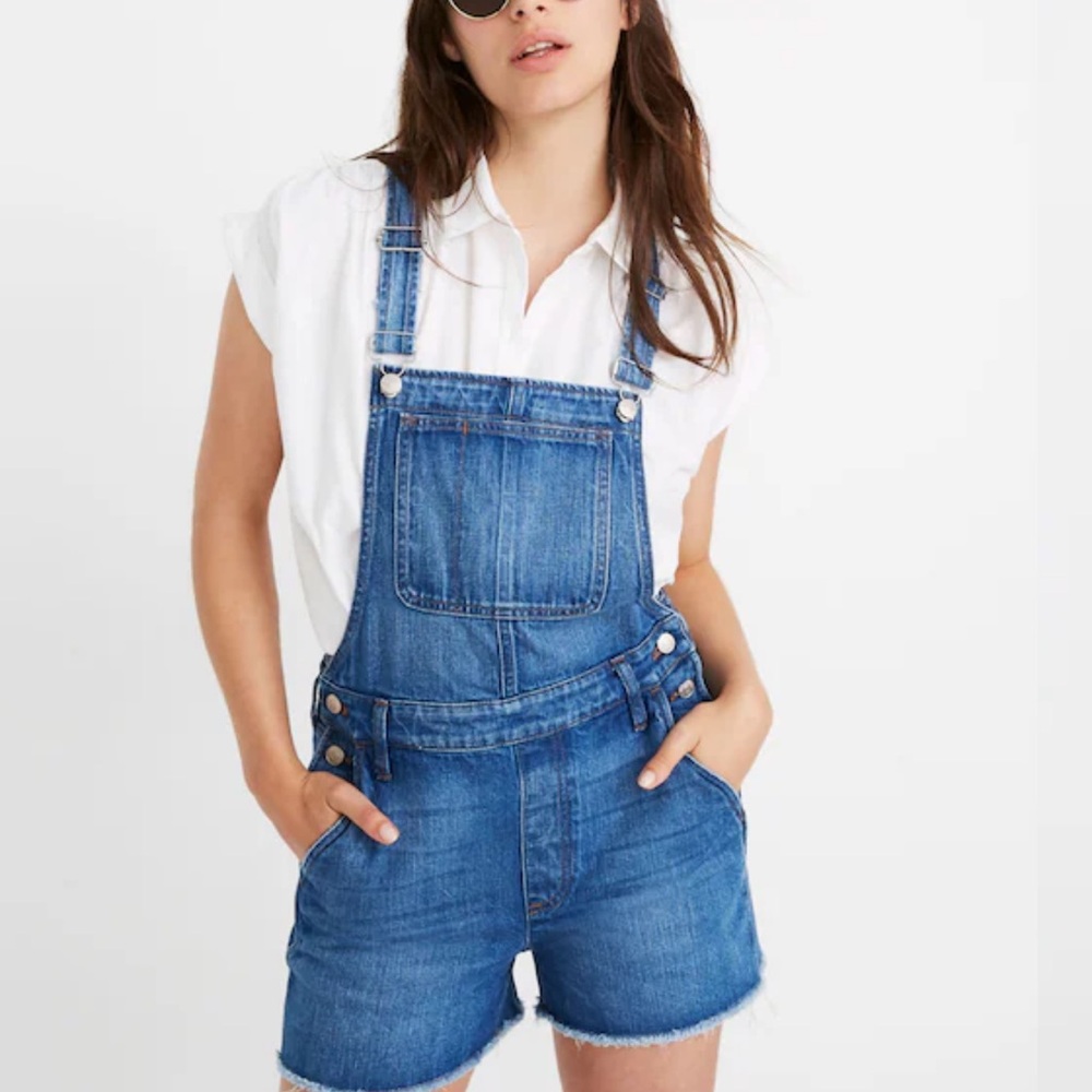MADEWELL Adirondack Short Overalls in Denville Wash Size Small